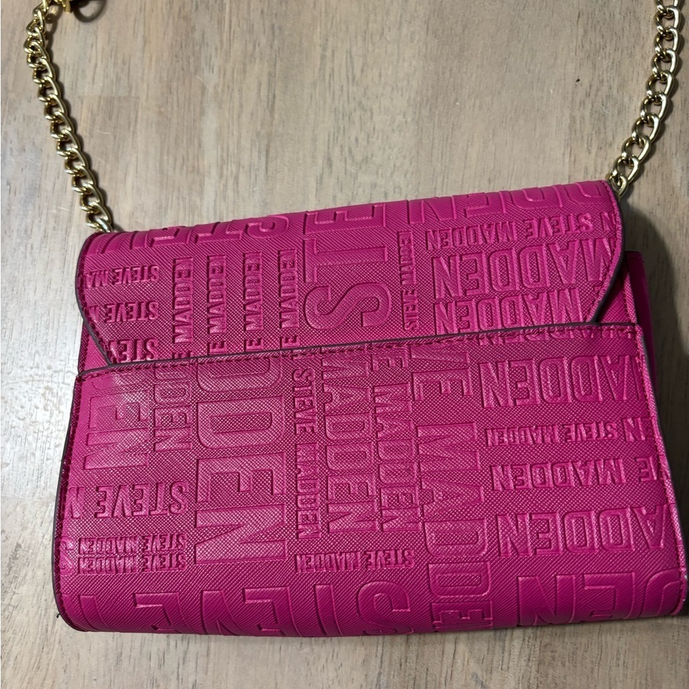 Steve Madden Pink Crossbody Bag with Chain Detail - Picture 3 of 9